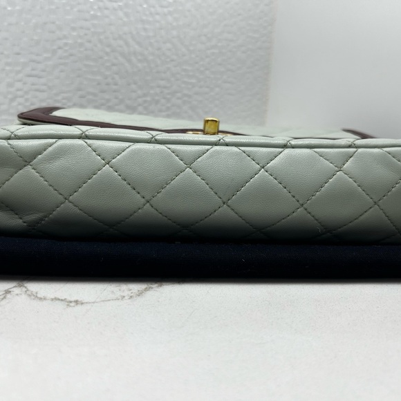 QUILTED LAMBSKIN 2-TONE FLAP BAG - Picture 5 of 16